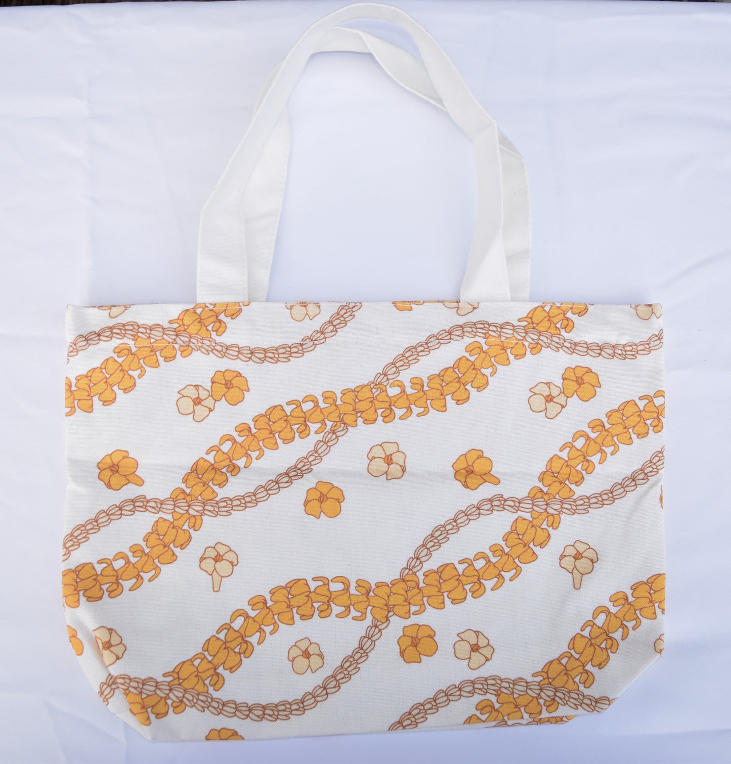 Pikake Canvas Zipper Tote Medium (12"x16")