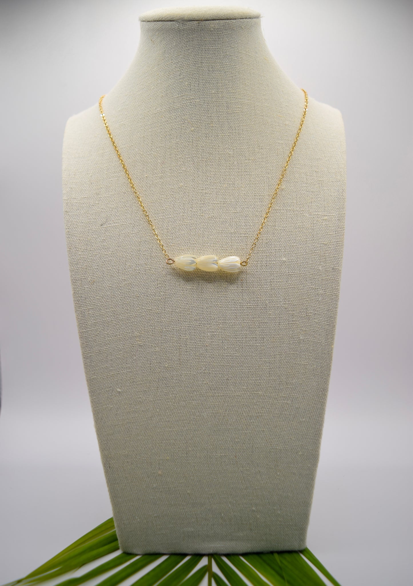 Mother of Pearl Triple Pikake Necklace