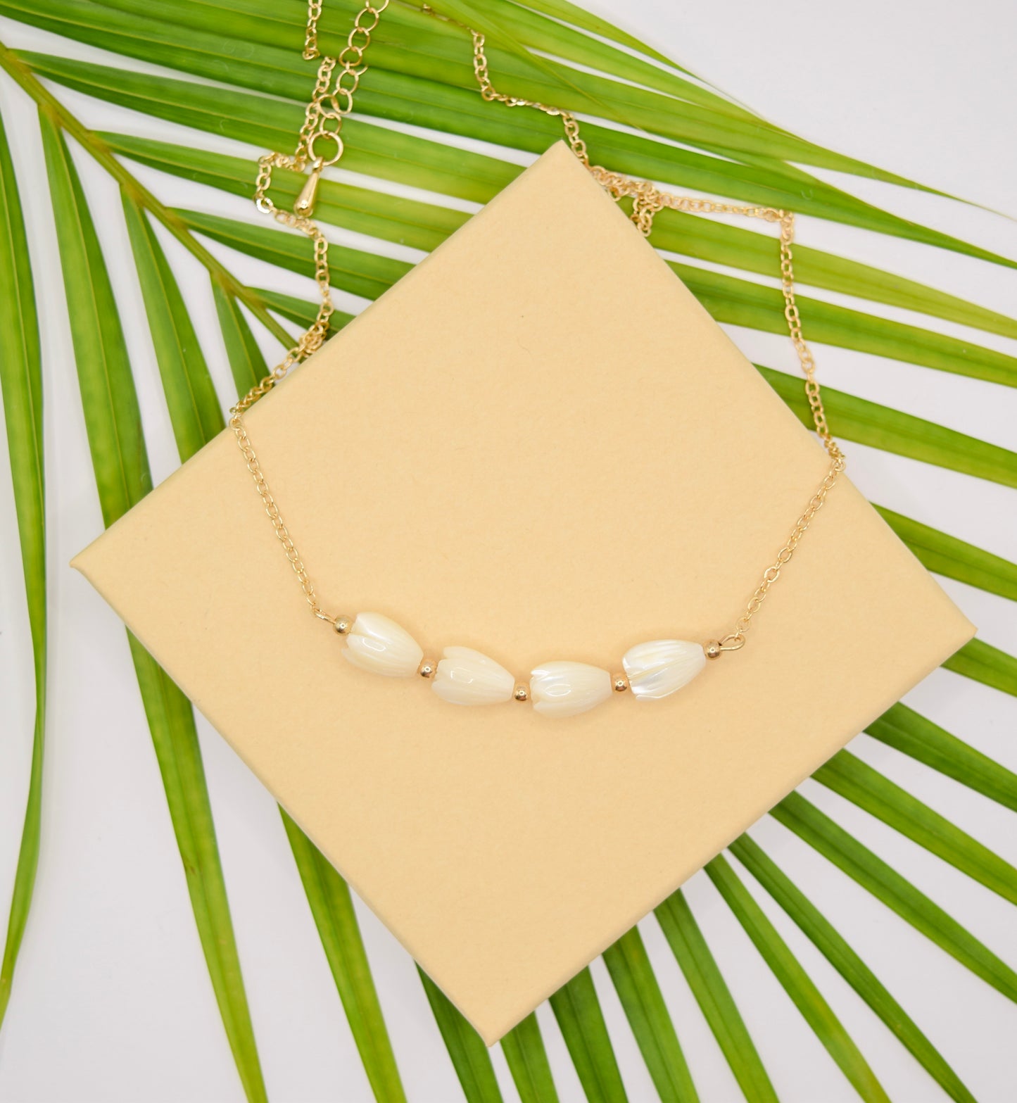 Mother of Pearl 4 Pikake Necklace