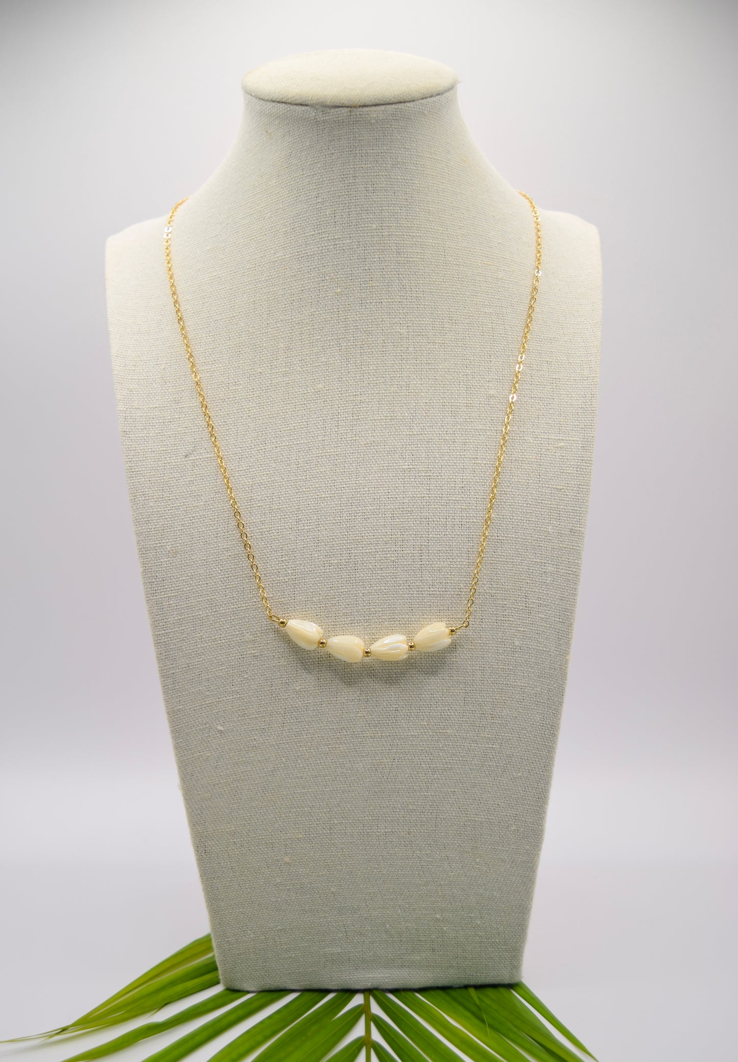 Mother of Pearl 4 Pikake Necklace