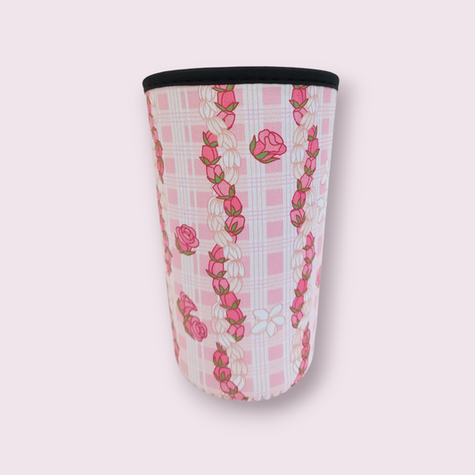 Large Cup Cozy Sleeve (Trenta) Rose Bud and Palaka