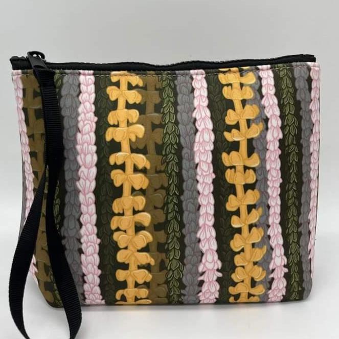 Water Resistant Wristlet - Mixed Leis green