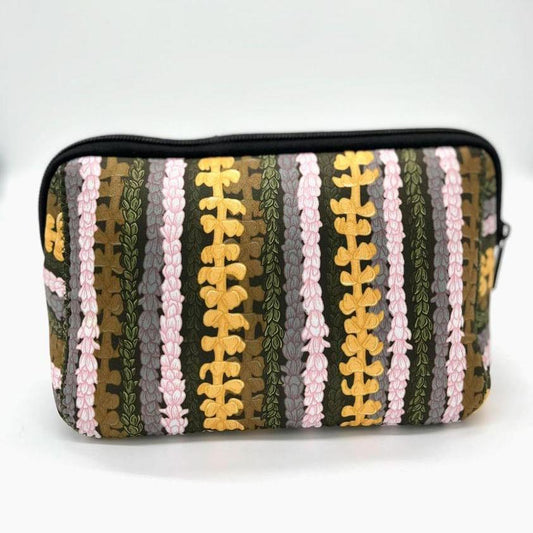 Pencil Pouch-Mixed Leis Green