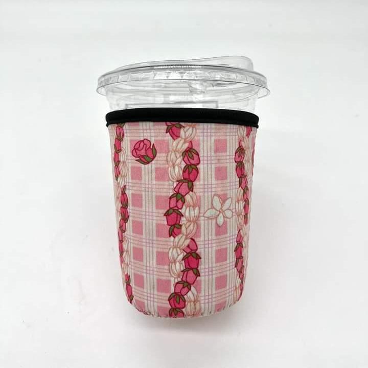 Small Cup Cozy Sleeve (Tall & Grande) Rose buds & Palaka