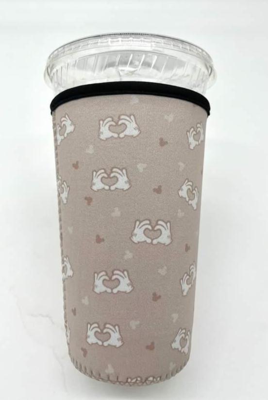 Large Cup Cozy Sleeve (Trenta) Heart Hands