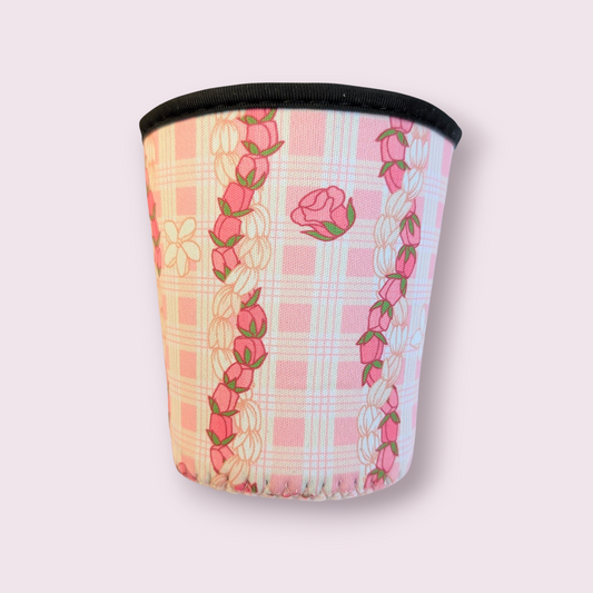 Small Cup Cozy Sleeve (Tall & Grande) Rose buds & Palaka