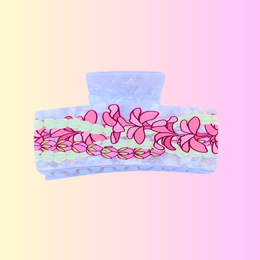 Luxe Hair Claw - Plumeria & Lokelani