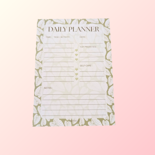 Daily Planner Pad Green Kalo