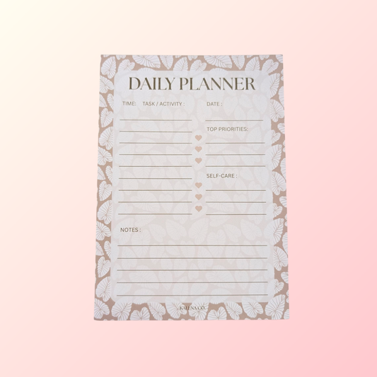 Daily Planner Pad Pink Kalo