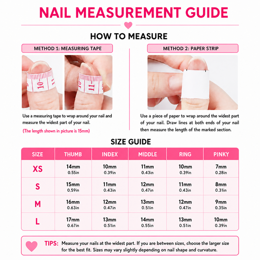 Handmade 3D Press on Nail Set- Pink Hebrew Shell (Short)