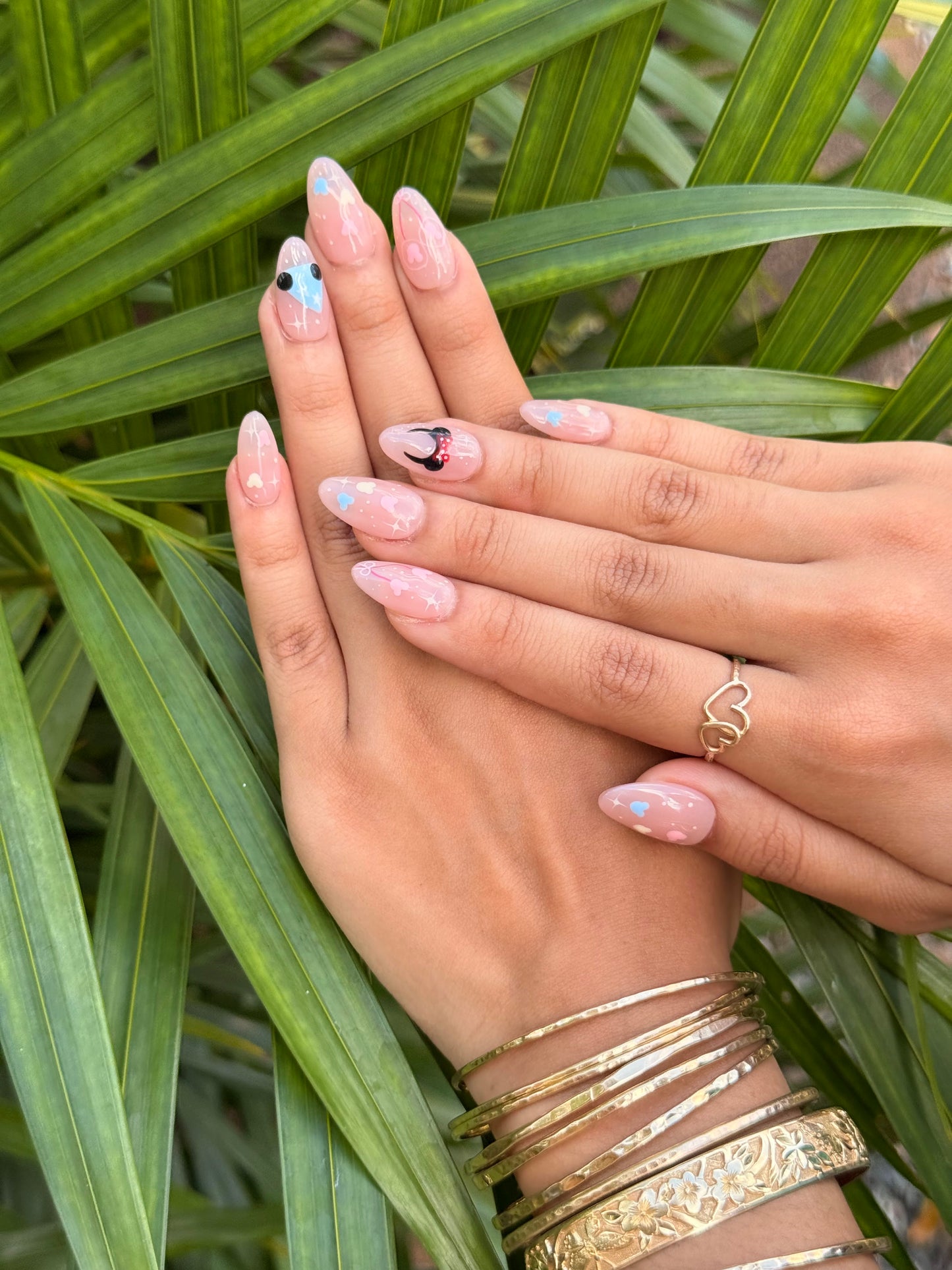 Handmade 3D Press on Nail Set - (Short) Magical Theme Park Inspired